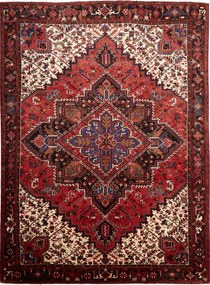 Heriz Tappeto 340x250 Rosso (Iran) Annodato A Mano