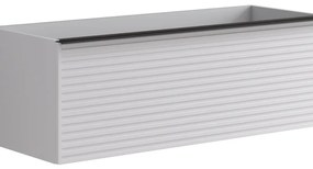 Mobile da bagno sotto lavabo Pixel stripes bianco laccato opaco L 120 x H 40 x P 45.5 cm 1 cassetto, lavabo non incluso