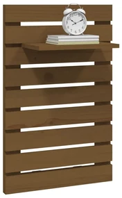 Mensole da letto a parete 2 pz miele legno massello di pino