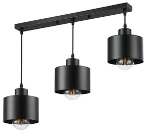 Lampadario a sospensione con filo 3xE27/35W/230V nero