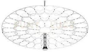 Lafra lampada da soffitto grande cromo d.95cm a led 2700k 4300lm 54w