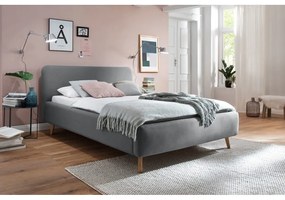 Letto matrimoniale imbottito grigio rete non inclusa 160x200 cm Mattis – Meise Möbel