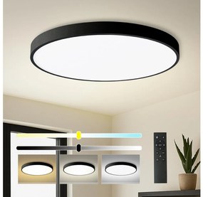 Brilagi- Plafoniera LED dimmerabile POOL SMART LED/128W/230V Ø 100 cm Wi‑Fi Tuya nera + telecomando
