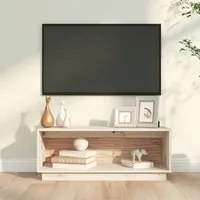 Mobile Porta TV 90x35x35 cm in Legno Massello di Pino 813829