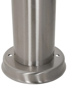 Lampada da palo per esterno moderna in acciaio con opalino 80 cm IP44 - Rox