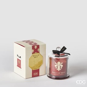 EDG - Candela Profumata GOLDLILY H 13 con cupola vetro EDG Enzo De Gasperi moroccan amber