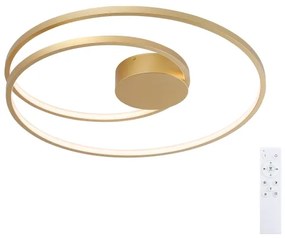 Brilagi - plafoniera LED dimmerabile TWISTER LED/75W/230V Ø 70 cm dorata + telecomando