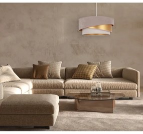 Duolla - Lampadario a sospensione con filo KOBO 1xE27/15W/230V diametro 45 cm beige/oro/color crema