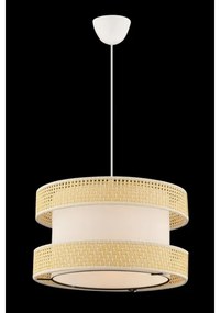 Lampadario sospeso con cavo HALO 1xE27/60W/230V crema/beige