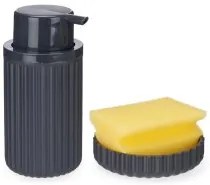 Set da Cucina 3 Pezzi Antracite Plastica