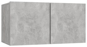 Set di mobili porta tv 5 pz grigio cemento in legno multistrato