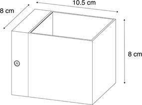 Lampada da parete intelligente bronzo scuro 8 cm incl. Wifi G9 - Transfer