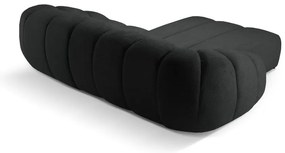 Divano angolare nero (con penisola a sinistra) Diana – Micadoni