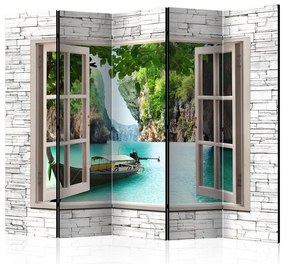 Paravento  Thai Paradise II [Room Dividers]  Colore Verde, Dimensioni e Misure 225x172