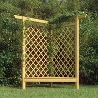 Pergola Angolare con Panca 166x81x174 cm Legno Pino Impregnato 318418