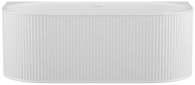 Vasca da bagno semi-freestanding scanalata 240 litri 170 x 80 x 60 cm Bianco opaco Acrilico - BARBORI