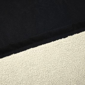 Puof a sacco grigio chiaro con rivestimento in bouclé Lounge – SLOWDOWN