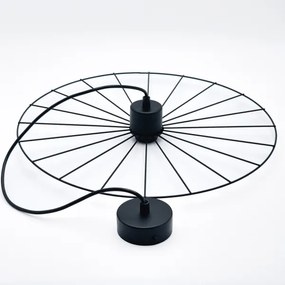 Lampadario a sospensione con filo MONTANA 1xE27/15W/230V diametro 45 cm nero