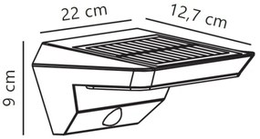 Nordlux - Lampada solare da parete LED con sensore AGENA LED/5W/3,7V IP44