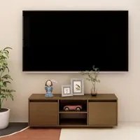 Mobile Porta TV Marrone Miele 110x30x40 cm in Legno di Pino 809903