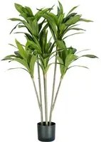 Pianta Artificiale Dracaena H130 cm con Vaso Verde