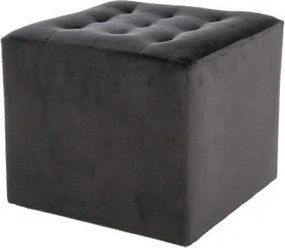 Pouf Lori 19 in velluto nero - l39 x l39x34 cm