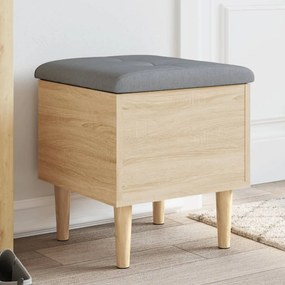 Panca Portaoggetti Rovere Sonoma 42x42x46 Cm Legno Multistrato /
