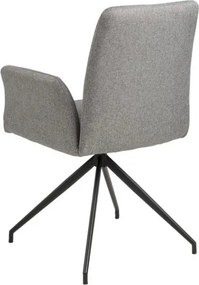 Sedia da pranzo grigia in imbottito con braccioli Naya – Actona