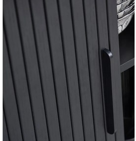 Tavolo TV nero in rovere 120x56 cm Nola - Unique Furniture