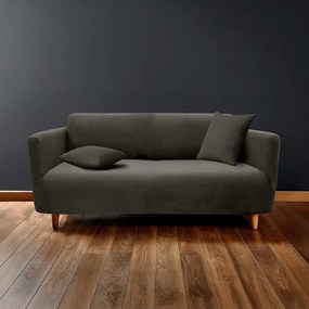 Copridivano color antracite con rivestimento elastico per divano a 3 posti Sacha – douceur d'intérieur