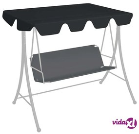 vidaXL Baldacchino per Dondolo Giardino Nero 150/130x70/105 cm