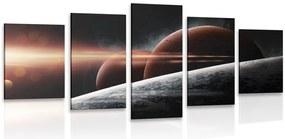 Quadri 5 pezzi – Pianeti nella galassia