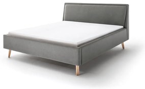 Letto matrimoniale imbottito grigio chiaro rete non inclusa 160x200 cm Frieda – Meise Möbel