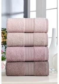 Set di asciugamani rosa in cotone 4 pz 50x90 cm – Mila Home