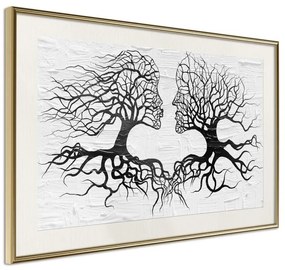 Poster  Like the Old Trees  Cornice Quadri Cornice d'oro con passe-partout, Larghezza x Altezza Home decor 90x60