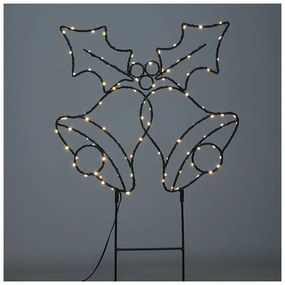 Solight 1V289 - Decorazione natalizia da esterno a LED 100xLED/3xAA IP44, luce calda, campanelle