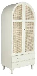 Armadio DKD Home Decor 85 x 56 x 200 cm Naturale Bianco Rattan