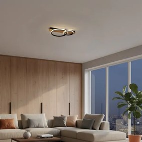 Plafoniera da soffitto LED ROWENA LED/14W/230V nero/marrone