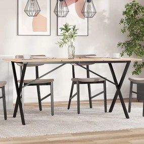 Telaio Gambe A X Per Tavolo Da Pranzo 120x60x73 Cm İn Acciaio /