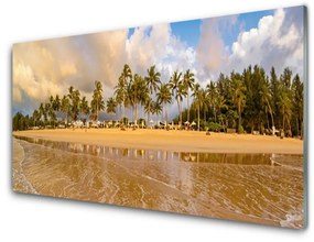 Quadro di vetro Paesaggio della spiaggia 100x50 cm