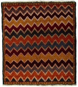 Shiraz Tappeto 60x60 Rosso (Iran) Annodato A Mano