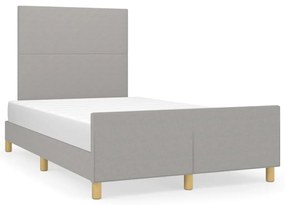 Giroletto Senza Materasso Grigio Chiaro 120x190 Cm İn Tessuto /