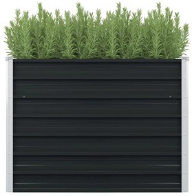 Fioriera Rialzata Antracite 100x100x77 Cm İn Acciaio Zincato /