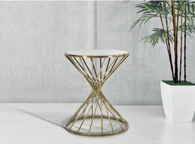 Tavolino rotondo da caffè Hypnos Ø42X50 cm con piano in vetro