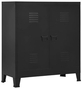 Armadio Classificatore Industriale Nero 90x40x100 Cm İn Acciaio /