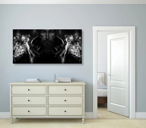 Quadro su tela – Fede in Gesù in bianco e nero