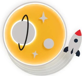 Brilagi -LED Plafoniera per bambini STARSHIP LED/64W/230V 3000/4500/6000K gialla