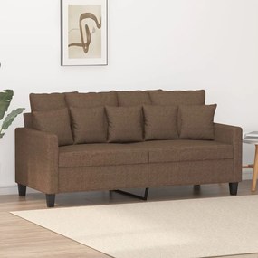 Divano A 2 Posti Marrone 140 Cm İn Tessuto /