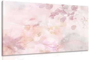 Stampa su tela – Foglie con tocco pastello