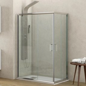 Kamalu - box doccia dimensioni 140x80 vetro trasparente altezza 180cm k410